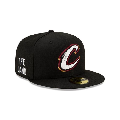 Cleveland Cavaliers Gorra | New Era NBA City Edition Alt 59fifty Fitted Cap Mexico - Negros